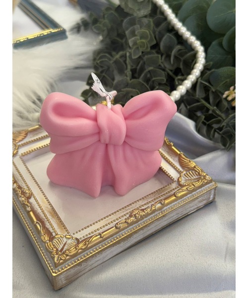 セール】【Bls】【ZA】【Bling Leads】リボン型 香り付きキャンドル