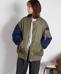 cepo | 〈2way〉切替デニムツイルMA-1ジャケット(ブルゾン)