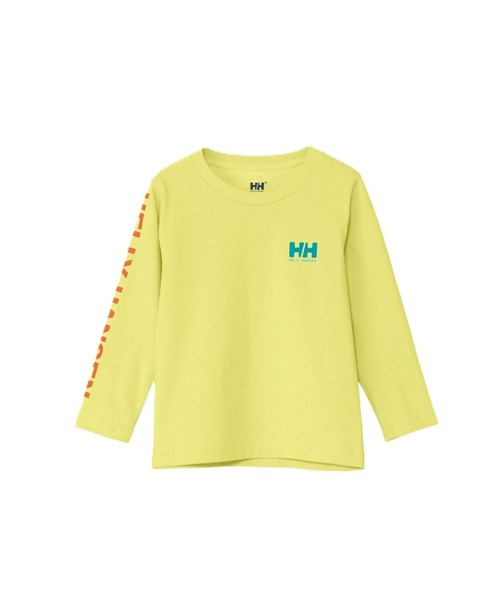 HELLY HANSEN(ヘリーハンセン)の「【HELLY HANSEN】K L/S Letter Tee(Tシャツ/カットソー・キッズ・ブルー/ネイビー/ライム・140/150/130)」の1枚目の写真