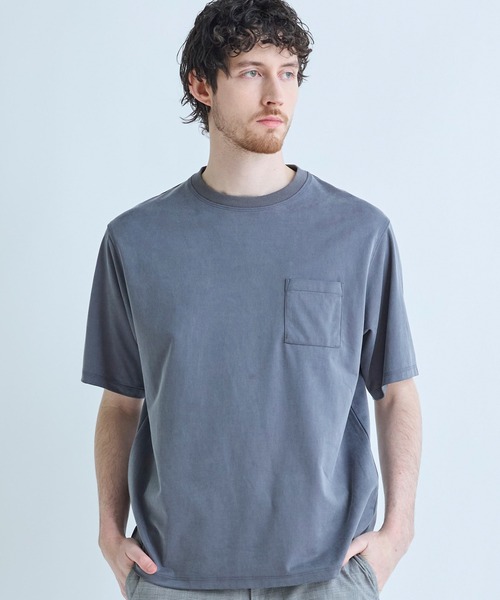 MEN'S BIGI（メンズビギ）の「フィブリルジャージー クルーネックTシャツ（Tシャツ/カットソー・メンズ・ベージュ/ブラック/グレー・02/03）」の3枚目の写真