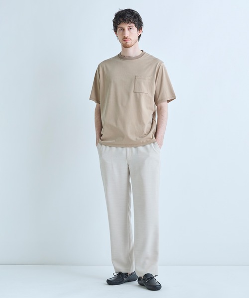 MEN'S BIGI（メンズビギ）の「フィブリルジャージー クルーネックTシャツ（Tシャツ/カットソー・メンズ・ベージュ/ブラック/グレー・02/03）」の6枚目の写真