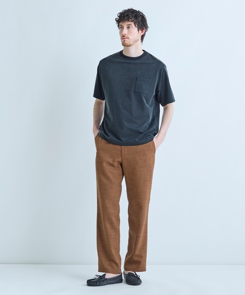 MEN'S BIGI（メンズビギ）の「フィブリルジャージー クルーネックTシャツ（Tシャツ/カットソー・メンズ・ベージュ/ブラック/グレー・02/03）」の8枚目の写真