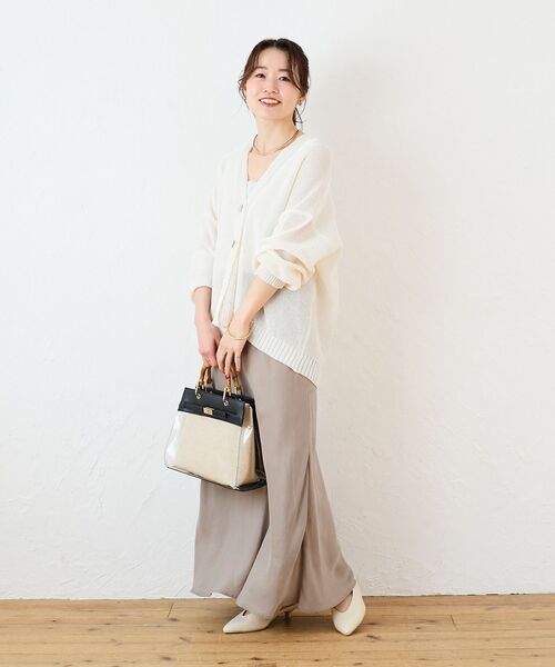 le.coeur blanc（ルクールブラン）の「バンブーハンドルクリアビニールバッグ（ハンドバッグ・レディース・ブラック/ブラウン・FREE）」の9枚目の写真