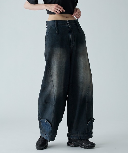 CIASENSE(シアセンス)の「Design Belt Loop Curved Denim Pants / デザインベルトループカーブデニムパンツ(デニムパンツ・メンズ・ダークインディゴブルー・S/M/L)」の6枚目の写真