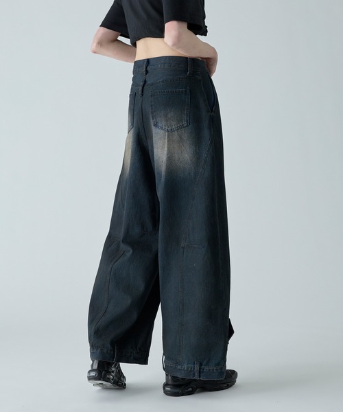 CIASENSE(シアセンス)の「Design Belt Loop Curved Denim Pants / デザインベルトループカーブデニムパンツ(デニムパンツ・メンズ・ダークインディゴブルー・S/M/L)」の10枚目の写真