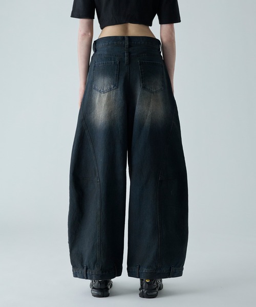 CIASENSE(シアセンス)の「Design Belt Loop Curved Denim Pants / デザインベルトループカーブデニムパンツ(デニムパンツ・メンズ・ダークインディゴブルー・S/M/L)」の11枚目の写真