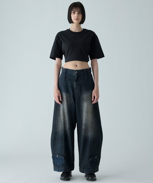 CIASENSE(シアセンス)の「Design Belt Loop Curved Denim Pants / デザインベルトループカーブデニムパンツ(デニムパンツ・メンズ・ダークインディゴブルー・S/M/L)」の12枚目の写真