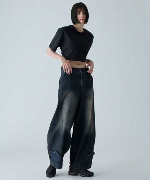 CIASENSE(シアセンス)の「Design Belt Loop Curved Denim Pants / デザインベルトループカーブデニムパンツ(デニムパンツ・メンズ・ダークインディゴブルー・S/M/L)」の13枚目の写真