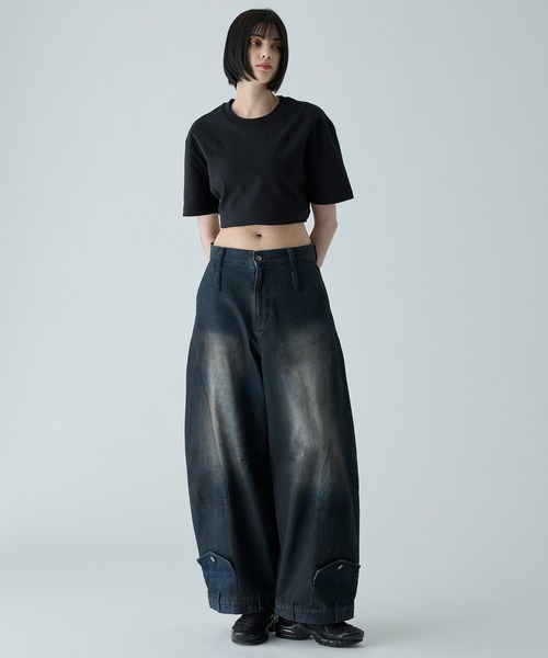 CIASENSE(シアセンス)の「Design Belt Loop Curved Denim Pants / デザインベルトループカーブデニムパンツ(デニムパンツ・メンズ・ダークインディゴブルー・S/M/L)」の14枚目の写真
