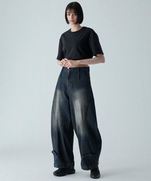 CIASENSE(シアセンス)の「Design Belt Loop Curved Denim Pants / デザインベルトループカーブデニムパンツ(デニムパンツ・メンズ・ダークインディゴブルー・S/M/L)」の15枚目の写真