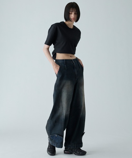 CIASENSE(シアセンス)の「Design Belt Loop Curved Denim Pants / デザインベルトループカーブデニムパンツ(デニムパンツ・メンズ・ダークインディゴブルー・S/M/L)」の16枚目の写真