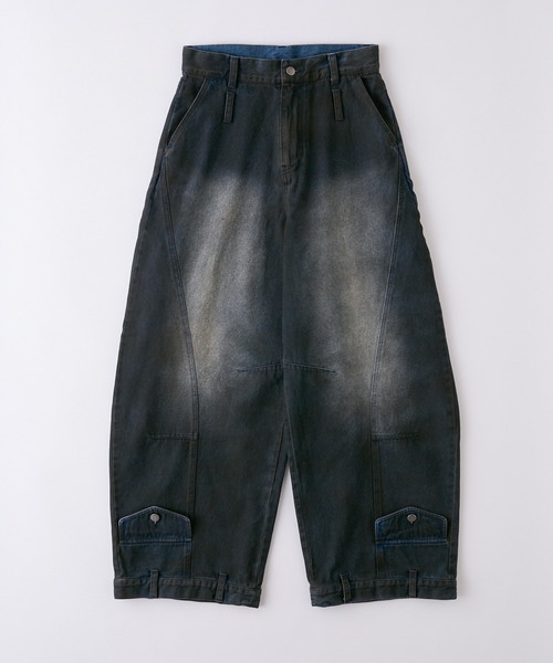 CIASENSE(シアセンス)の「Design Belt Loop Curved Denim Pants / デザインベルトループカーブデニムパンツ(デニムパンツ・メンズ・ダークインディゴブルー・S/M/L)」の19枚目の写真