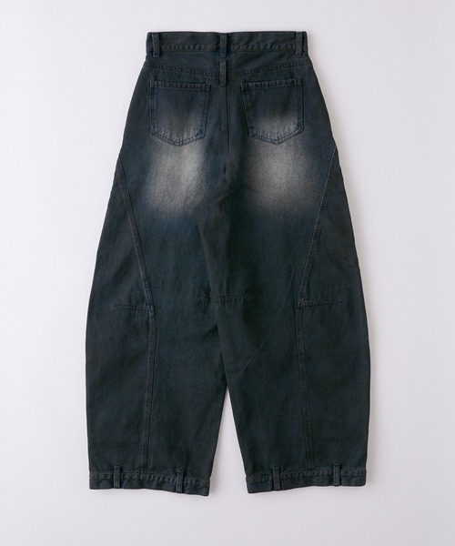 CIASENSE(シアセンス)の「Design Belt Loop Curved Denim Pants / デザインベルトループカーブデニムパンツ(デニムパンツ・メンズ・ダークインディゴブルー・S/M/L)」の20枚目の写真