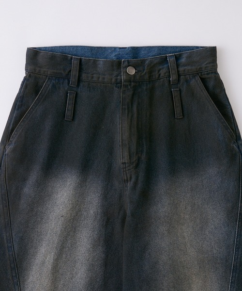 CIASENSE(シアセンス)の「Design Belt Loop Curved Denim Pants / デザインベルトループカーブデニムパンツ(デニムパンツ・メンズ・ダークインディゴブルー・S/M/L)」の21枚目の写真