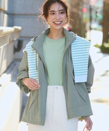 2WAYストレッチタフタ ボリュームスリーブブルゾン