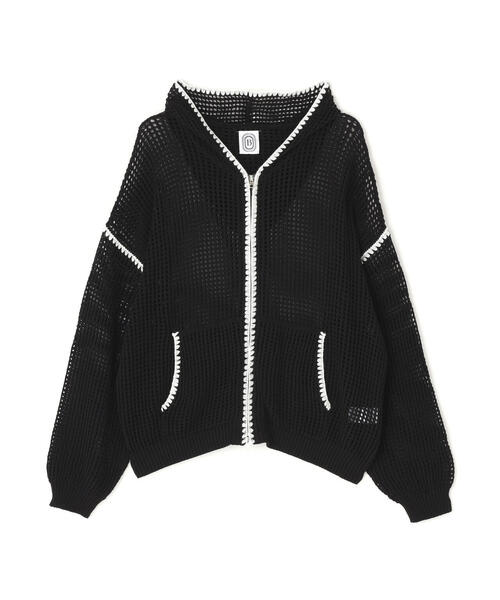 BEAVER（ビーバー）の「B omnivore/ビーオムニボー　HAND - STITCH MESH HOODIE（パーカー・メンズ・ブラック/ベージュ・L/M）」の11枚目の写真