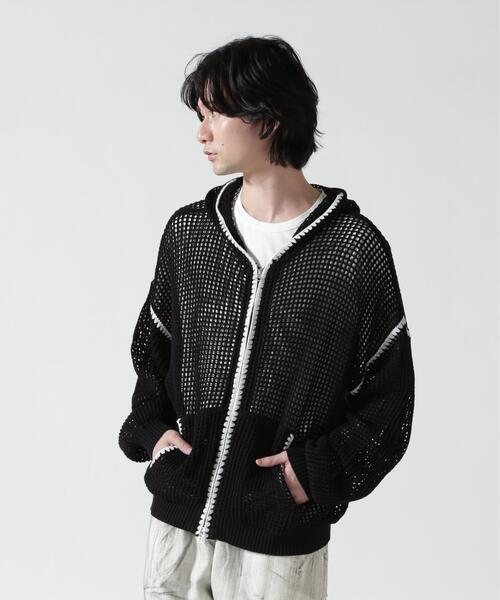 BEAVER(ビーバー)の「B omnivore/ビーオムニボー HAND - STITCH MESH HOODIE(パーカー・メンズ・ブラック/ベージュ・L/M)」の11枚目の写真