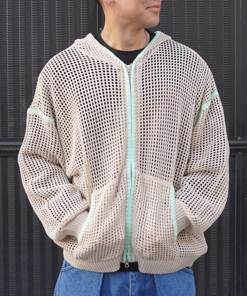 BEAVER(ビーバー)の「B omnivore/ビーオムニボー HAND - STITCH MESH HOODIE(パーカー・メンズ・ブラック/ベージュ・L/M)」の18枚目の写真