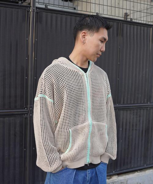 BEAVER(ビーバー)の「B omnivore/ビーオムニボー HAND - STITCH MESH HOODIE(パーカー・メンズ・ブラック/ベージュ・L/M)」の17枚目の写真