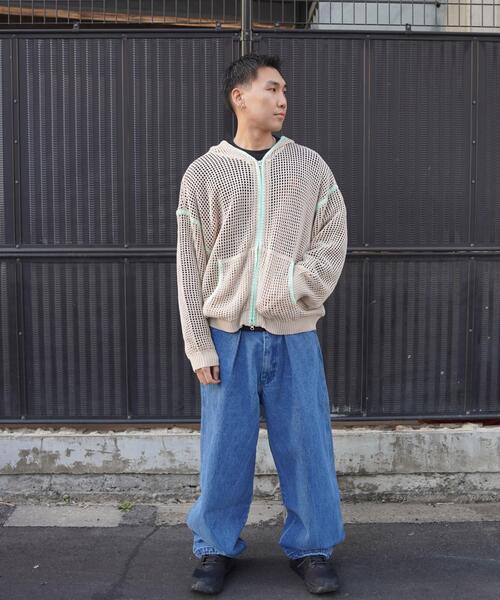 BEAVER(ビーバー)の「B omnivore/ビーオムニボー HAND - STITCH MESH HOODIE(パーカー・メンズ・ブラック/ベージュ・L/M)」の16枚目の写真