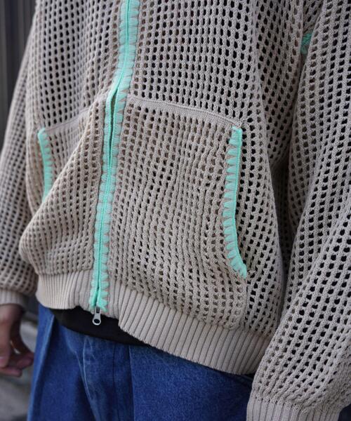 BEAVER(ビーバー)の「B omnivore/ビーオムニボー HAND - STITCH MESH HOODIE(パーカー・メンズ・ブラック/ベージュ・L/M)」の14枚目の写真