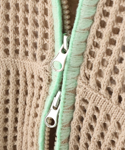 BEAVER（ビーバー）の「B omnivore/ビーオムニボー　HAND - STITCH MESH HOODIE（パーカー・メンズ・ブラック/ベージュ・L/M）」の5枚目の写真