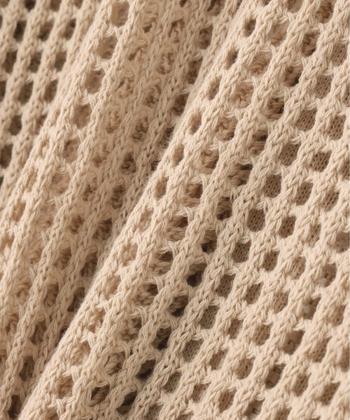 BEAVER（ビーバー）の「B omnivore/ビーオムニボー　HAND - STITCH MESH HOODIE（パーカー・メンズ・ブラック/ベージュ・L/M）」の7枚目の写真