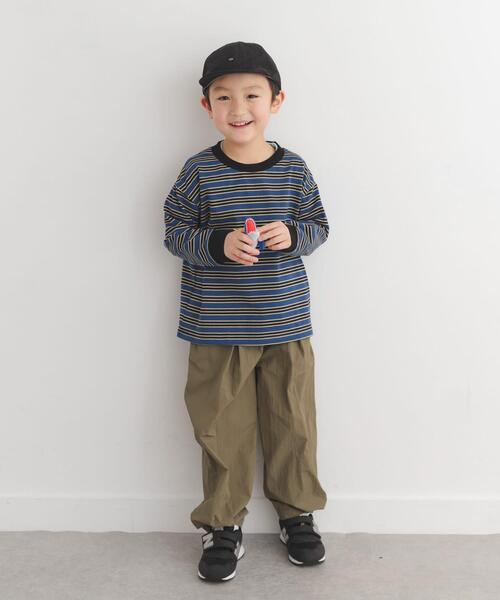 URBAN RESEARCH DOORS（アーバンリサーチドアーズ）の「『150サイズあり』マルチボーダープルオーバー(KIDS)（Tシャツ/カットソー・キッズ・グレー系その他/ネイビー・105/135/120/150）」の18枚目の写真