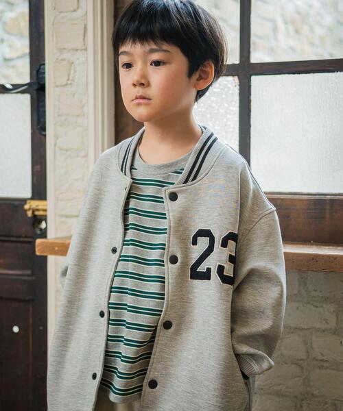 URBAN RESEARCH DOORS（アーバンリサーチドアーズ）の「『150サイズあり』マルチボーダープルオーバー(KIDS)（Tシャツ/カットソー・キッズ・グレー系その他/ネイビー・105/135/120/150）」の6枚目の写真