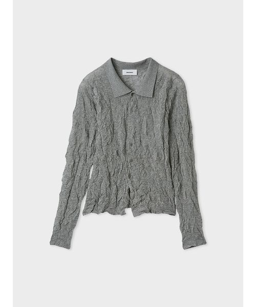 MIESROHE（ミースロエ）の「ワッシャーニットシャツ（ニット/セーター・レディース・ホワイト/ミント/イエロー/グレー・F）」の5枚目の写真