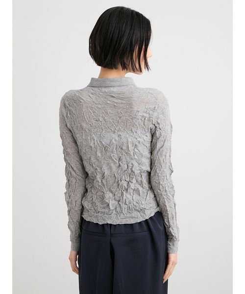 MIESROHE（ミースロエ）の「ワッシャーニットシャツ（ニット/セーター・レディース・ホワイト/ミント/イエロー/グレー・F）」の16枚目の写真