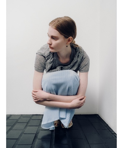 MIESROHE（ミースロエ）の「ワッシャーニットシャツ（ニット/セーター・レディース・ホワイト/ミント/イエロー/グレー・F）」の14枚目の写真