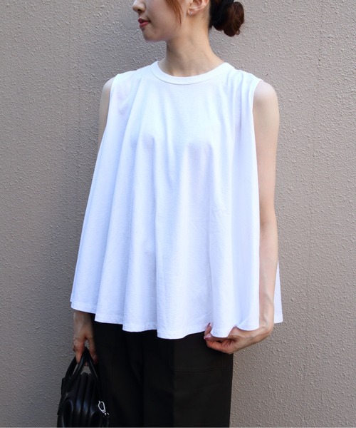 ORCIVAL(オーシバル)の「ORCIVAL/オーシバル スリーブレスブラウス SLEEVELESS BLOUSE OR-C0533 OEJ(シャツ/ブラウス・レディース・ブラック/ホワイト/サックスブルー・1)」の6枚目の写真