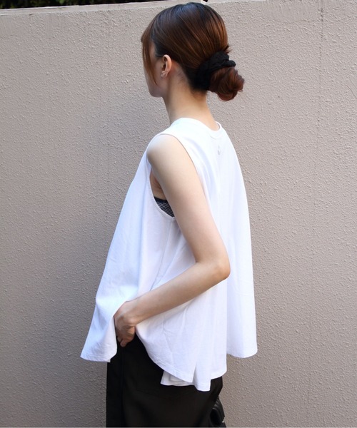 ORCIVAL(オーシバル)の「ORCIVAL/オーシバル スリーブレスブラウス SLEEVELESS BLOUSE OR-C0533 OEJ(シャツ/ブラウス・レディース・ブラック/ホワイト/サックスブルー・1)」の7枚目の写真