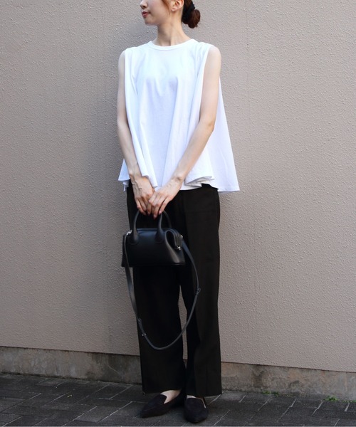 ORCIVAL(オーシバル)の「ORCIVAL/オーシバル スリーブレスブラウス SLEEVELESS BLOUSE OR-C0533 OEJ(シャツ/ブラウス・レディース・ブラック/ホワイト/サックスブルー・1)」の9枚目の写真