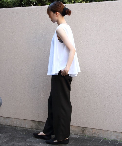 ORCIVAL(オーシバル)の「ORCIVAL/オーシバル スリーブレスブラウス SLEEVELESS BLOUSE OR-C0533 OEJ(シャツ/ブラウス・レディース・ブラック/ホワイト/サックスブルー・1)」の10枚目の写真