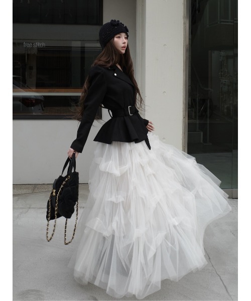 Darich（ダーリッチ）の「ヘムフレアスウェードライダースジャケット（ライダースジャケット・レディース・ブラック/モカ/ピンク・FREE）」の15枚目の写真