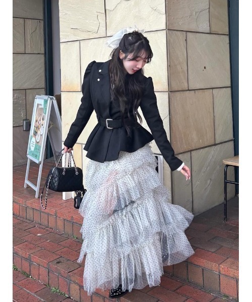 Darich（ダーリッチ）の「ヘムフレアスウェードライダースジャケット（ライダースジャケット・レディース・ブラック/モカ/ピンク・FREE）」の20枚目の写真