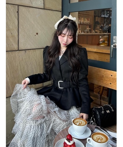 Darich（ダーリッチ）の「ヘムフレアスウェードライダースジャケット（ライダースジャケット・レディース・ブラック/モカ/ピンク・FREE）」の21枚目の写真