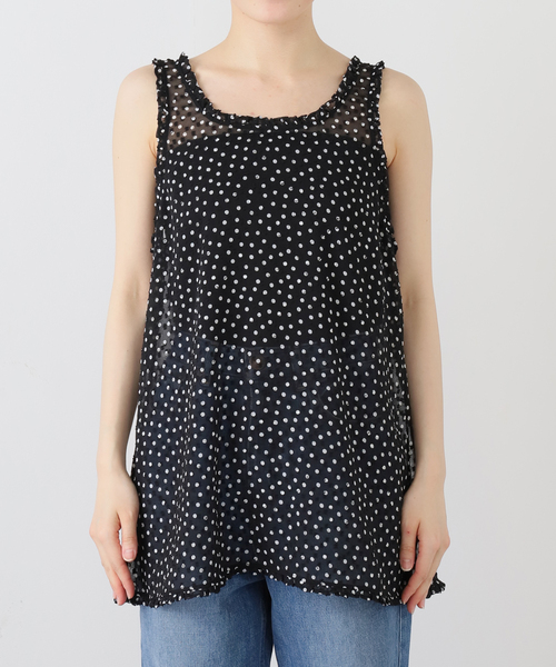 IENA LA BOUCLE（イエナラブークル）の「IENA LA BOUCLE シアードットタンクブラウス（シャツ/ブラウス・レディース・ブラック系その他・FREE）」の9枚目の写真