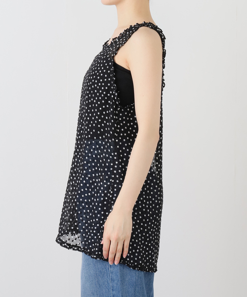 IENA LA BOUCLE（イエナラブークル）の「IENA LA BOUCLE シアードットタンクブラウス（シャツ/ブラウス・レディース・ブラック系その他・FREE）」の10枚目の写真