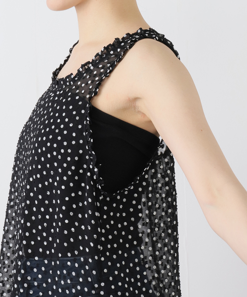 IENA LA BOUCLE（イエナラブークル）の「IENA LA BOUCLE シアードットタンクブラウス（シャツ/ブラウス・レディース・ブラック系その他・FREE）」の12枚目の写真