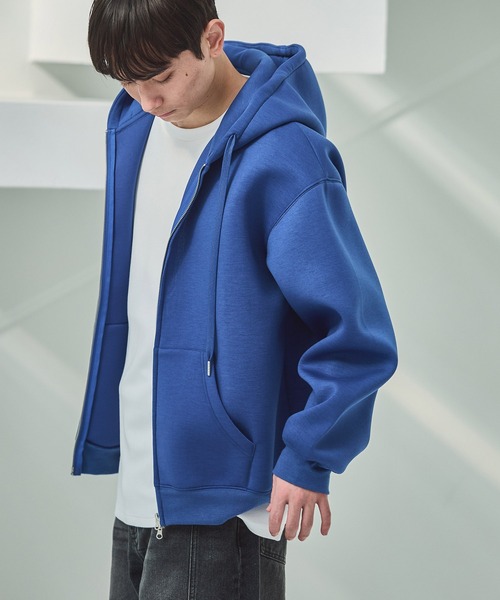 LAKOLE（ラコレ）の「ダンボールZIPパーカー / 645802（パーカー・メンズ・ブルー/ブラック/ピンク・MEDIUM/LARGE）」の2枚目の写真