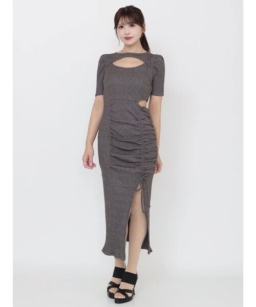 EATME（イートミー）の「デコルテリブワンピース（ワンピース・レディース・その他1/ピンク/グレー/ブラック・FREE）」の20枚目の写真