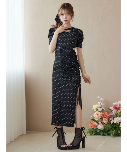 EATME（イートミー）の「デコルテリブワンピース（ワンピース・レディース・その他1/ピンク/グレー/ブラック・FREE）」の9枚目の写真