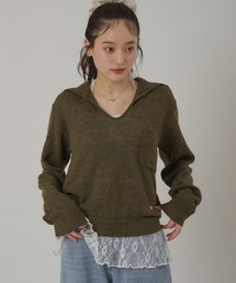 MUHET（ミュエータ）の「collared button spring knit top / 襟ボタンニット（ニット/セーター）」
