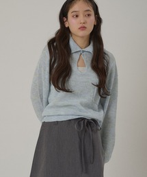 MUHET（ミュエータ）の「collared button spring knit top / 襟ボタンニット（ニット/セーター）」