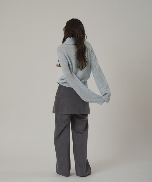 MUHET（ミュエータ）の「collared button spring knit top / 襟ボタンニット（ニット/セーター・レディース・カーキ/ライトブルー/グレー・FREE）」の20枚目の写真