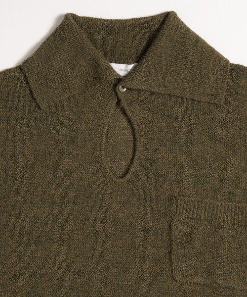 MUHET（ミュエータ）の「collared button spring knit top / 襟ボタンニット（ニット/セーター・レディース・カーキ/ライトブルー/グレー・FREE）」の21枚目の写真