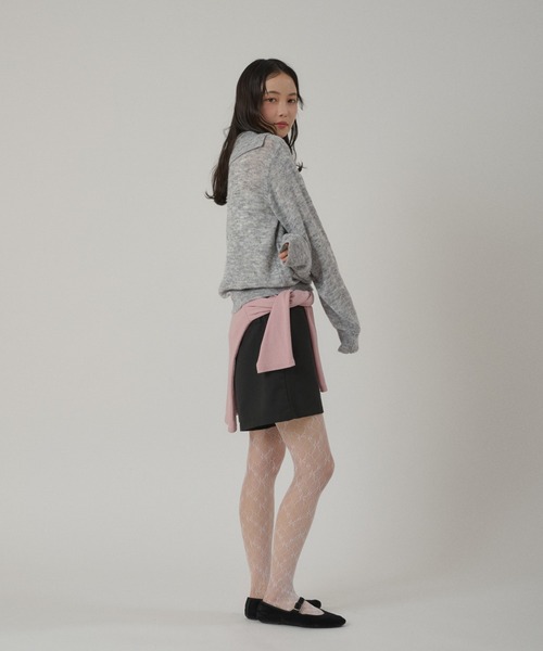 MUHET（ミュエータ）の「collared button spring knit top / 襟ボタンニット（ニット/セーター・レディース・カーキ/ライトブルー/グレー・FREE）」の10枚目の写真